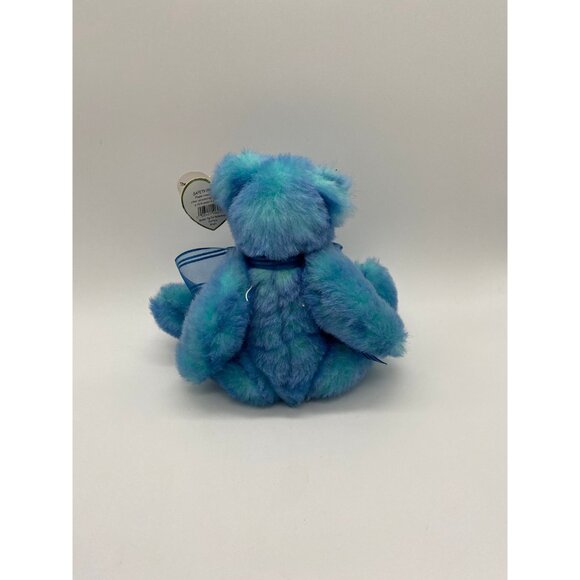 1993 Ty Beanie Babies The Attic Treasure Collection "Azure" Blue Bear Plush - Picture 6 of 9